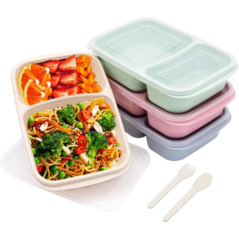 Food Storage Boxes With Lids - 4 Pack Bento Lunch Box, 2