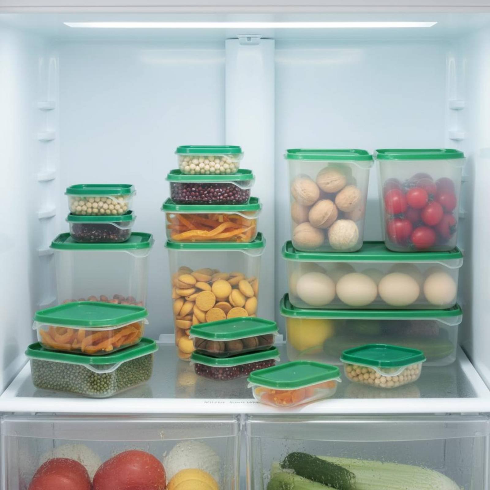 Food Storage Box Set - 17 Pieces Fridge Storage Box Set