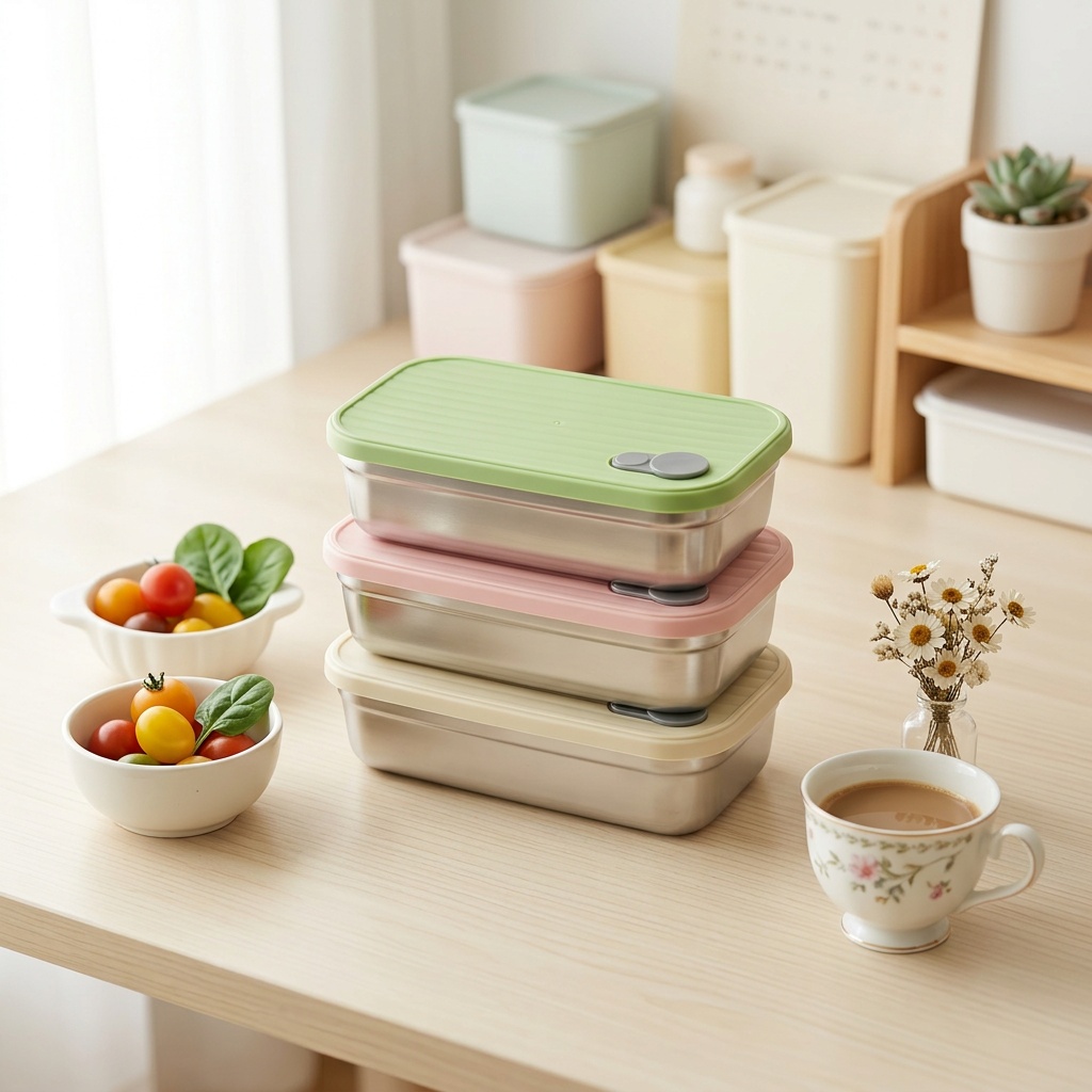 Food Storage Box Set - Stainless Steel Bento Box Metal Lunch