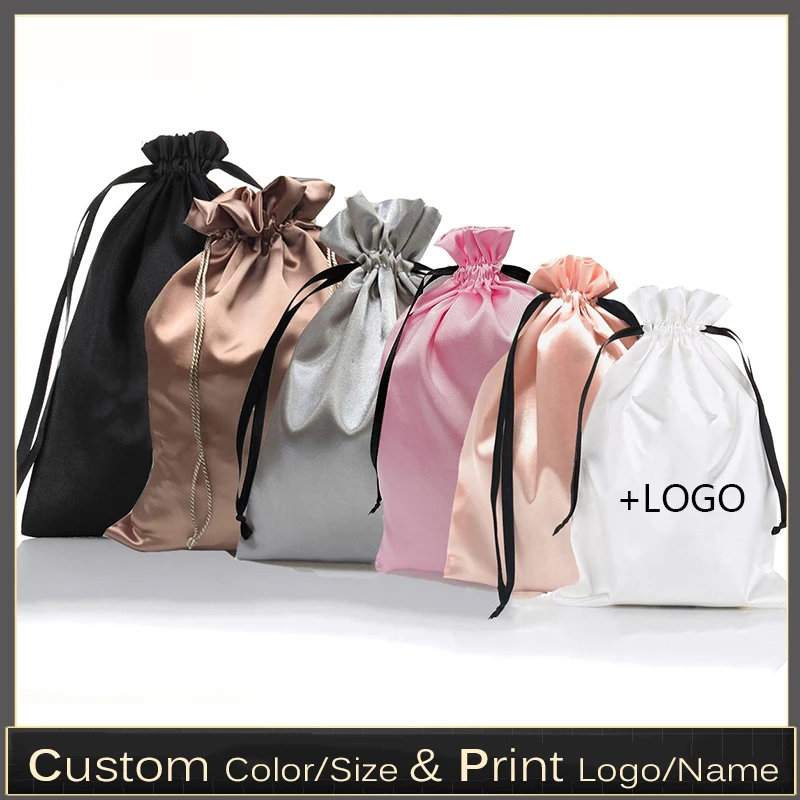Food Storage Plants - 10PCS Custom Satin Extensions Hair Bags