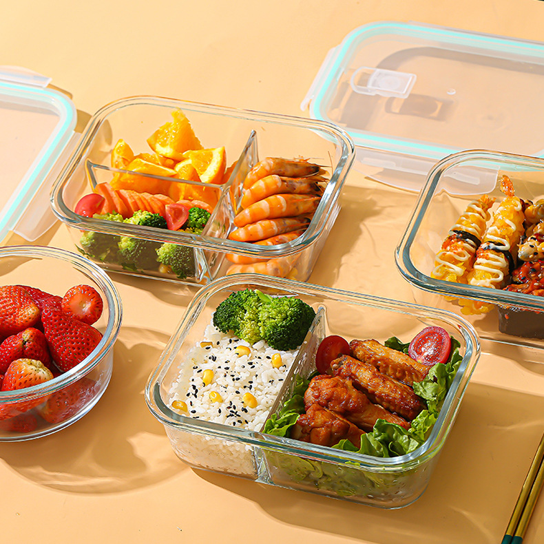 Food Storage Box Set - Glass Fresh-Keeping Box high Borosilicate Heat-Resistant