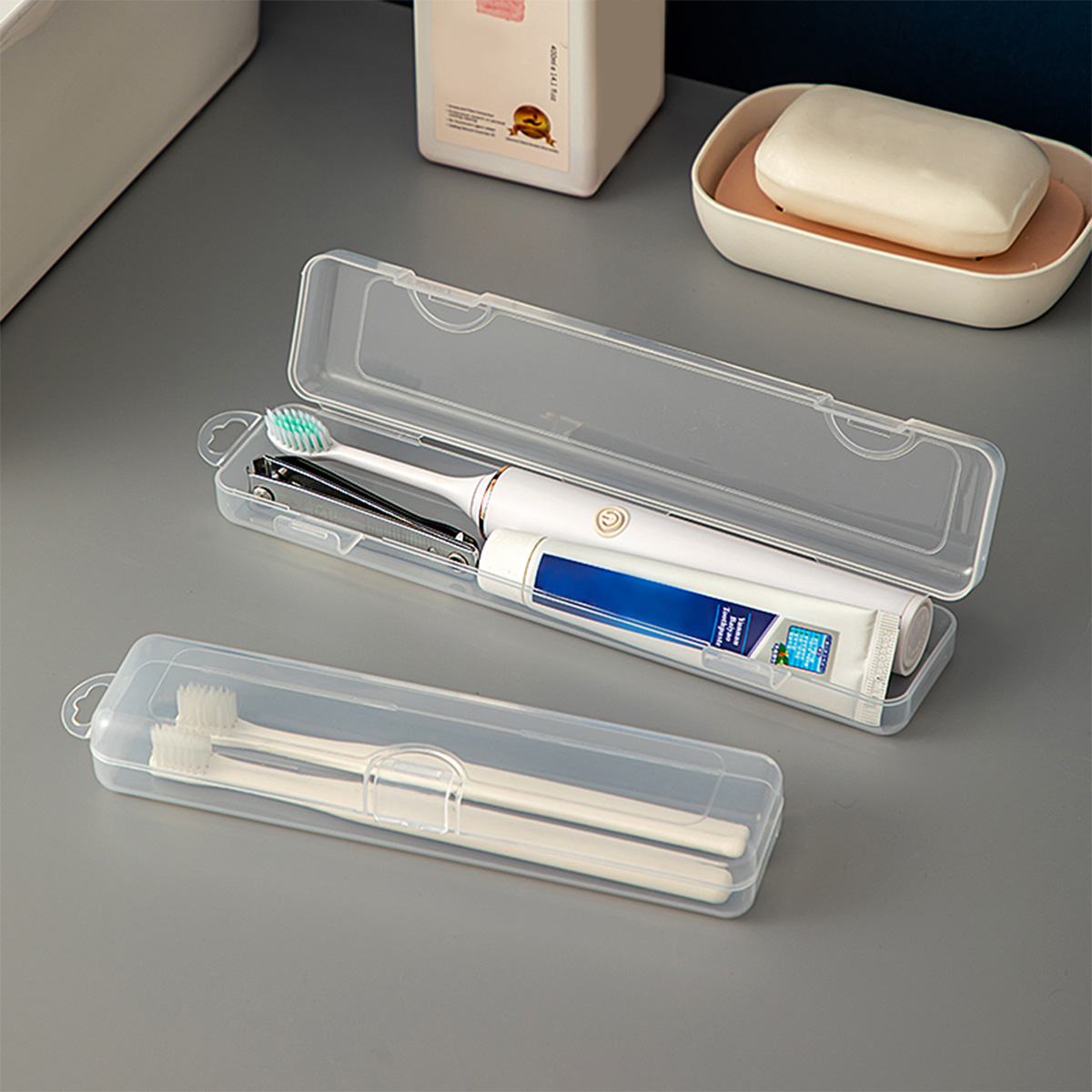 Food Storage With Dividers - WORTHBUY Toothbrush Box Transparent Organizer Case