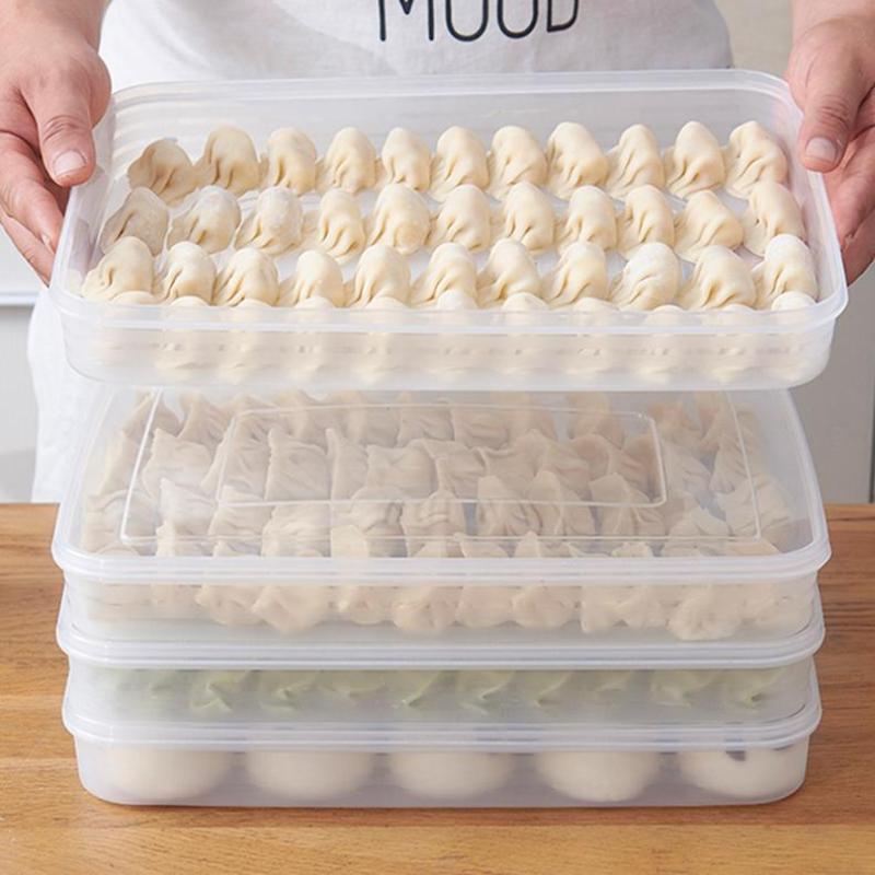 Food Storage With Dividers - New·Kitchen Storage Box Refrigerator Organizer Transparent