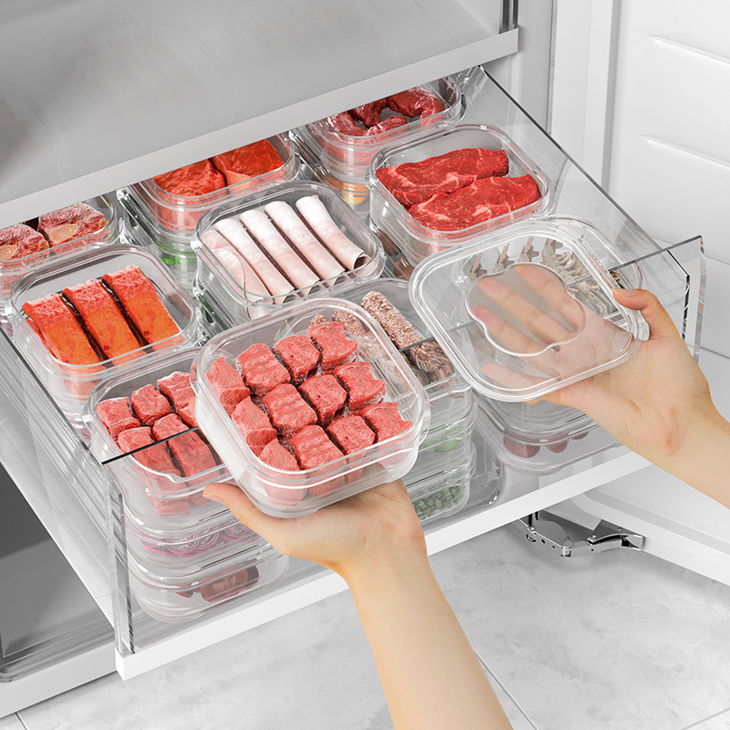 Food Storage With Dividers - Food Grade Freezer Storage Box Airtight
