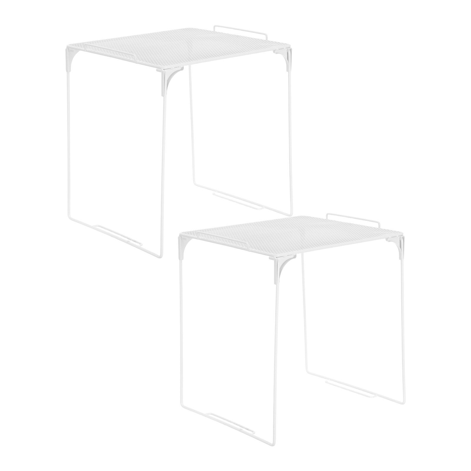 Food Storage Locker - 2Pcs Stackable Locker Organizer Mesh Shelves