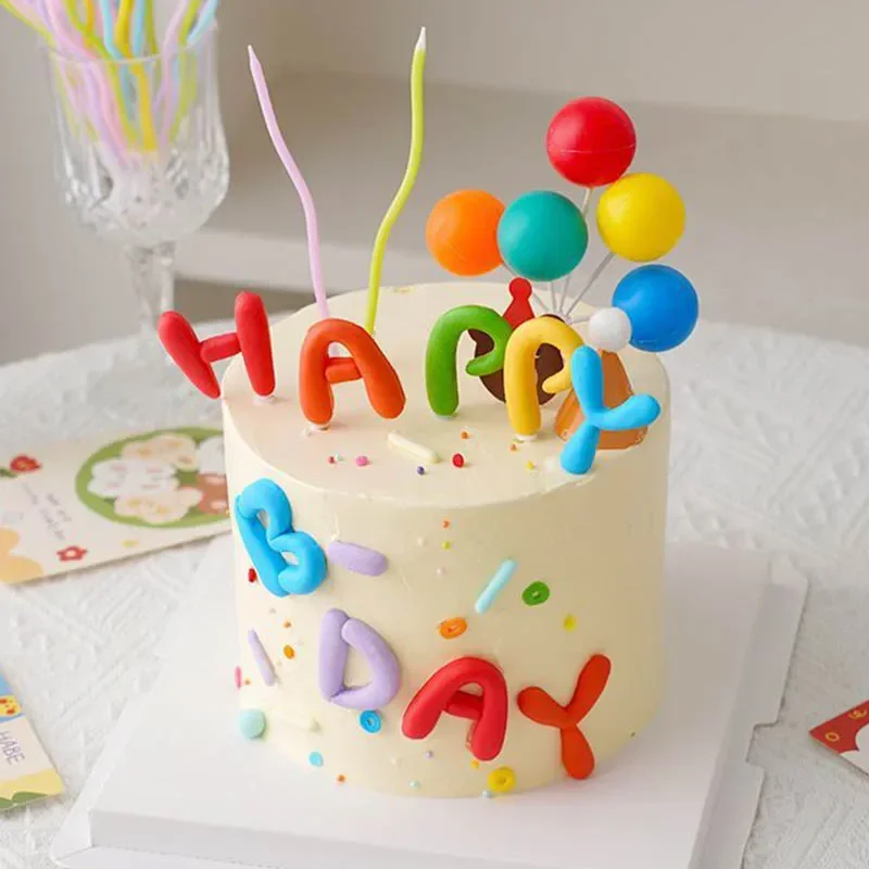 Food Storage With Dividers - 1 Set Happy Birthday Cake Topper