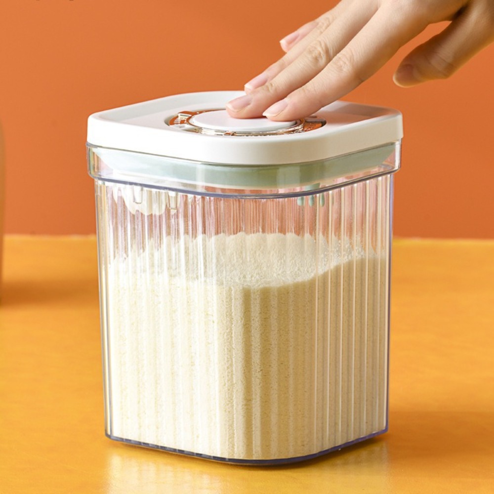 Airtight Cereal Jar - Stripe Pattern Milk Powder Storage Box