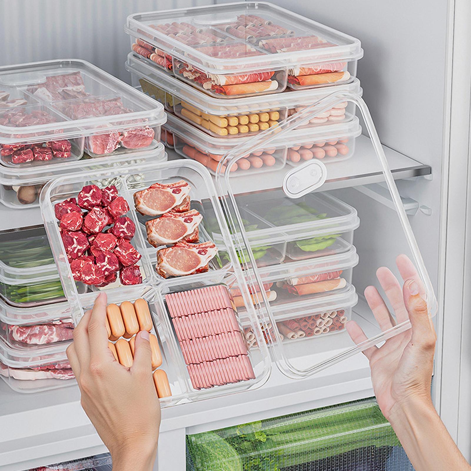 Food Storage With Dividers - 1PC Refrigerator Storage Box Meat Vegetable