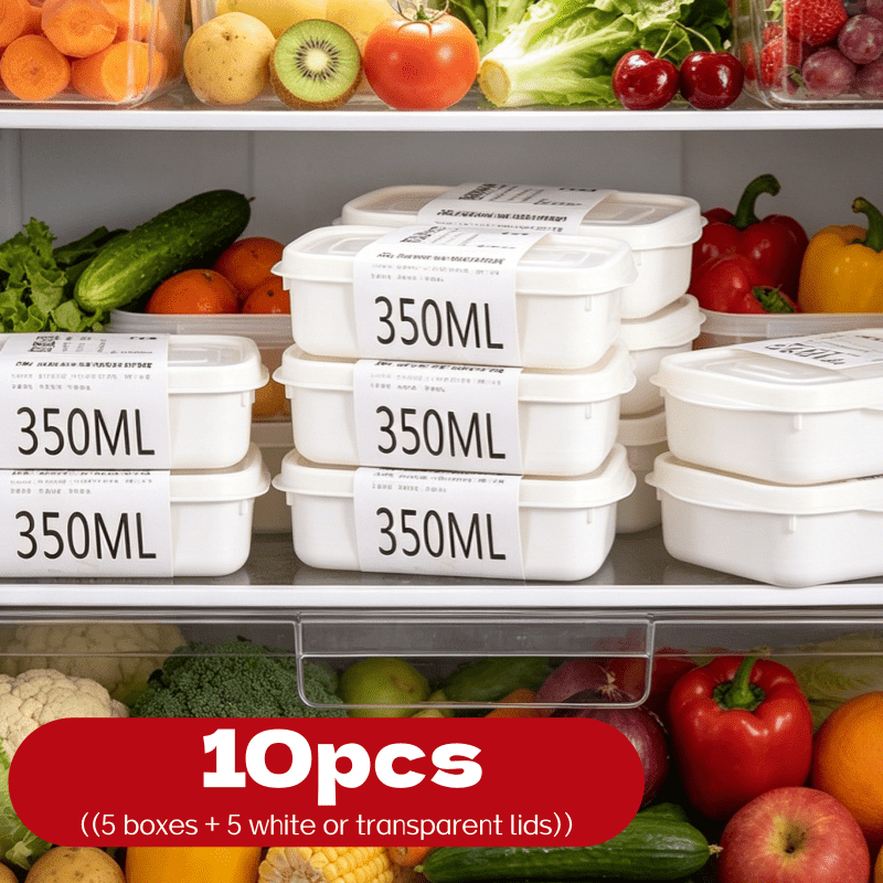 Food Storage Box Set - 10Pcs Reusable Stackable Food Storage Box