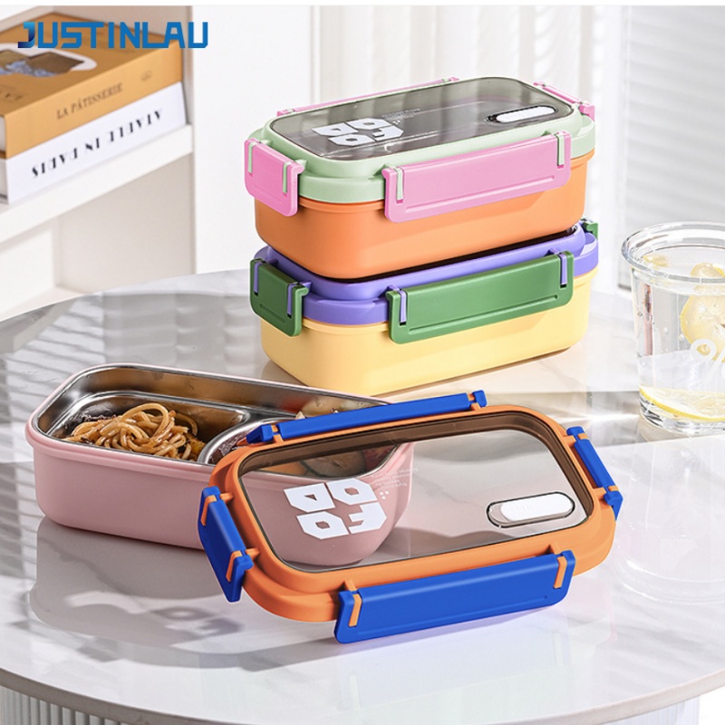 Food Storage Underground - JUSTINLAU 2 Grid Bento Box Stainless