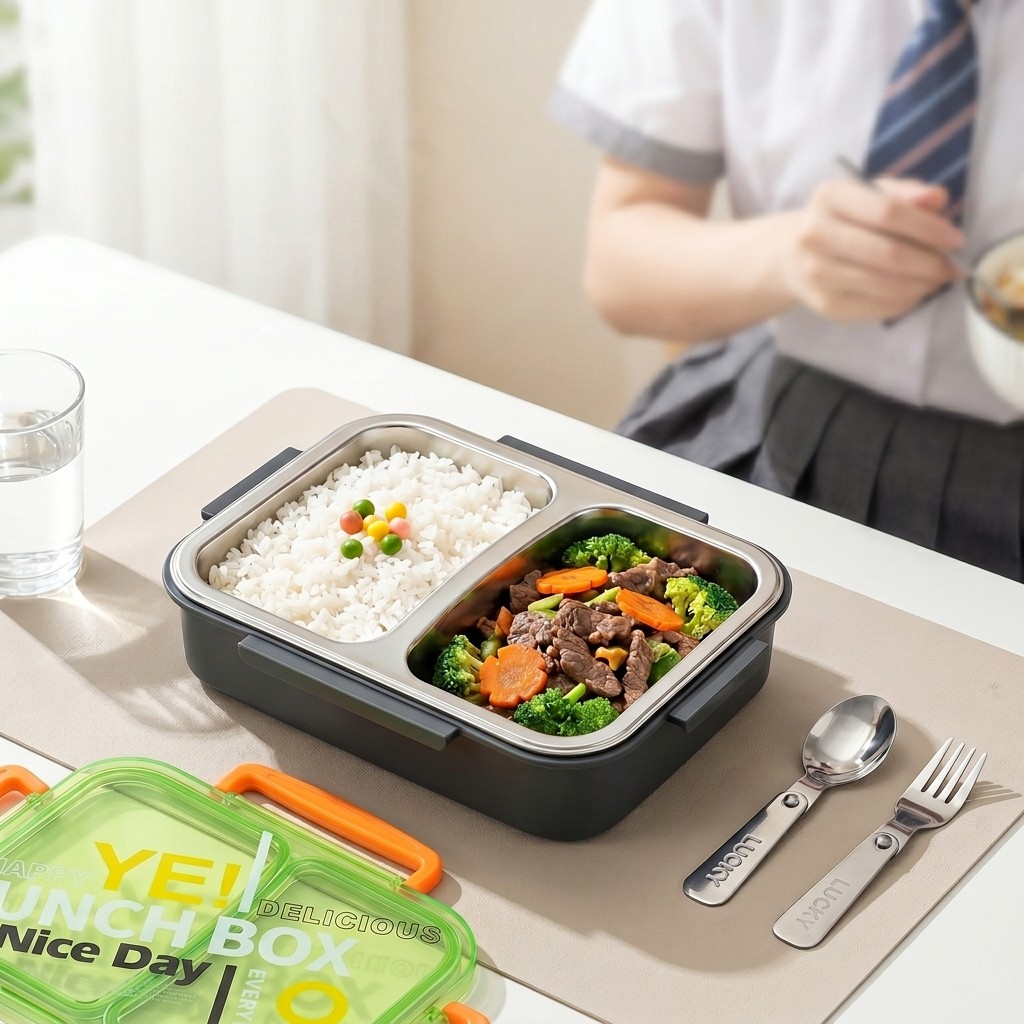 Food Storage With Dividers - Microwavable 304 Stainless Steel Bento Lunch
