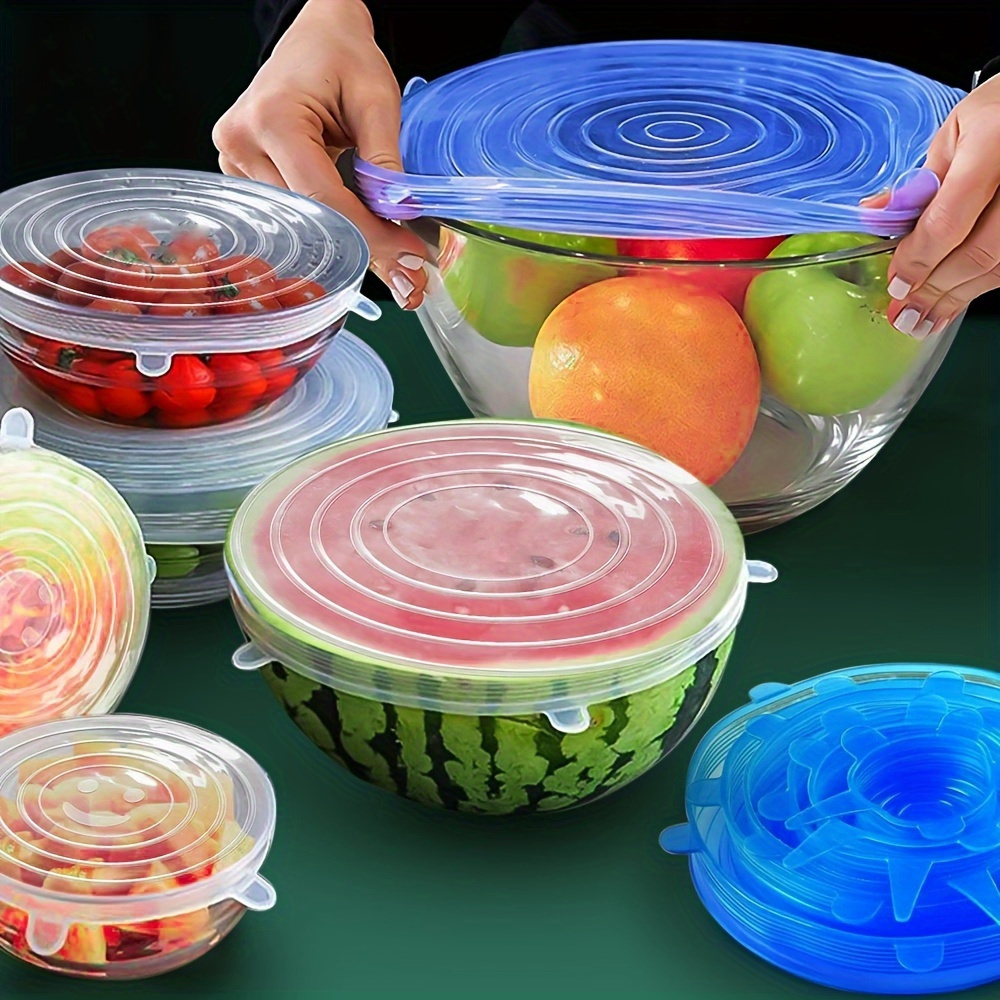 Silicone Stretch Lid - 6pcs Reusable Silicone Stretch Lids -