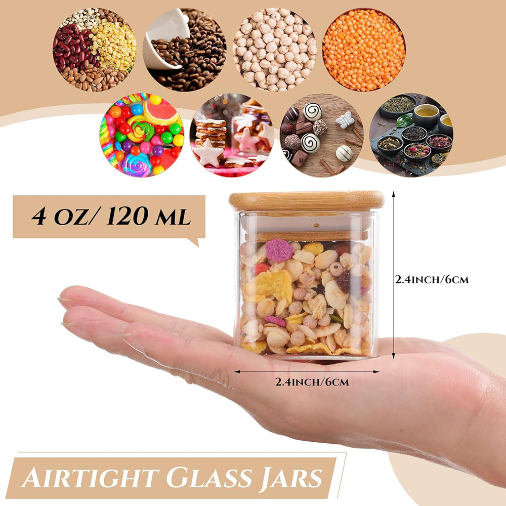 4oz 6Packs Glass Jars Set with - Food Storage Jar Labels 评论和价格