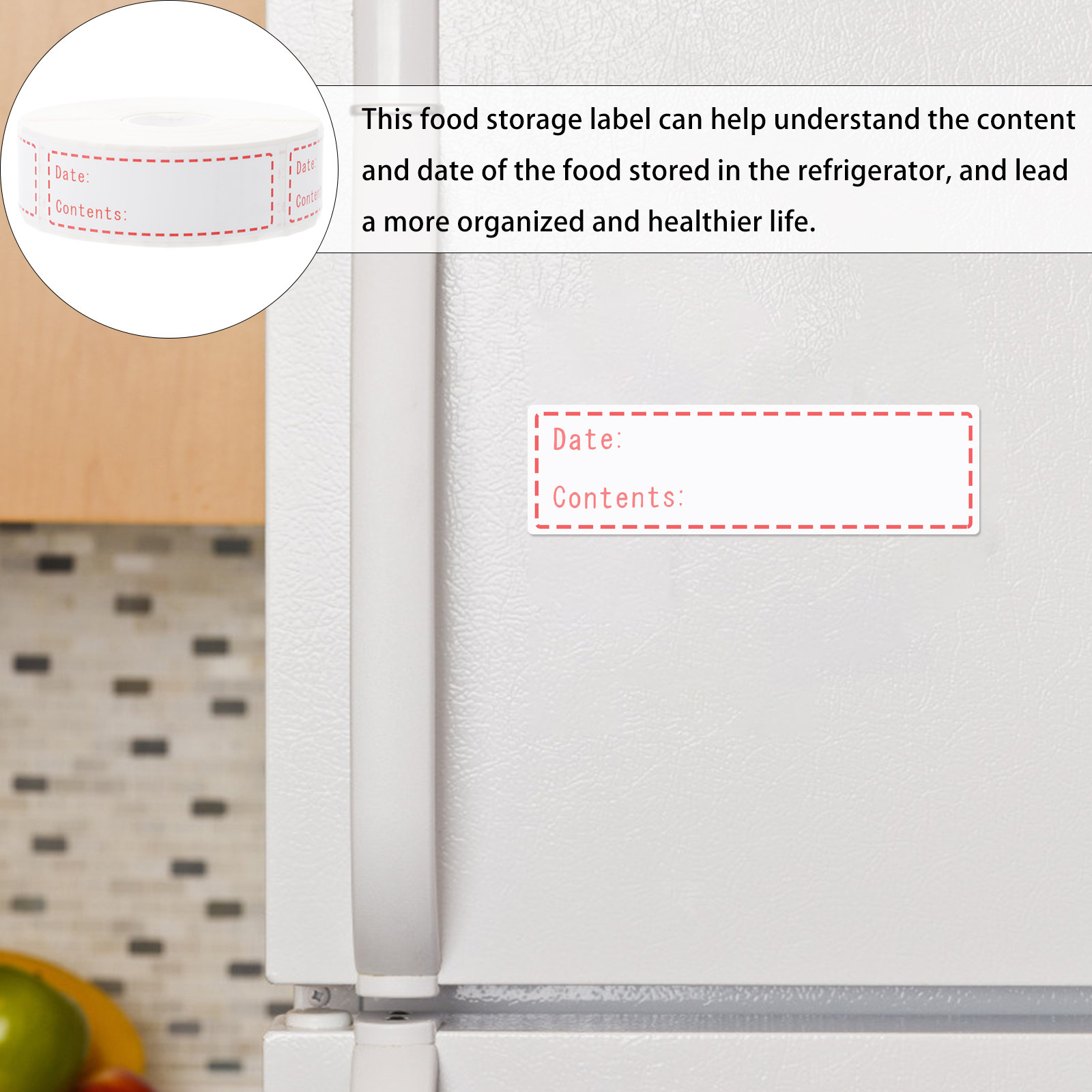 1 Roll Food Stickers Glassine  - Food Storage Jar Labels 评论和价格