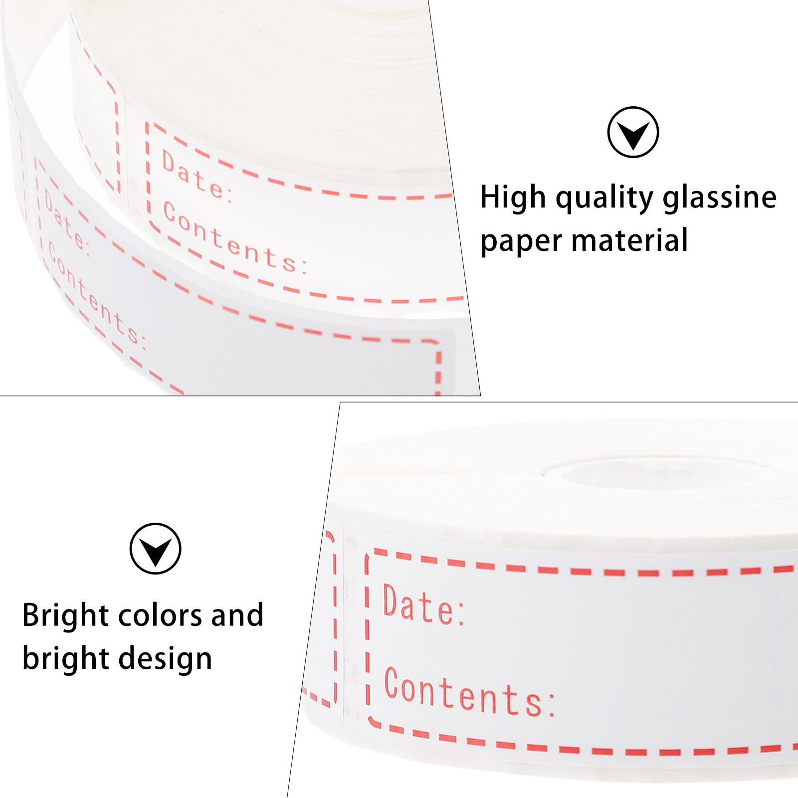 1 Roll Food Stickers Glassine  - Food Storage Jar Labels 评论和价格