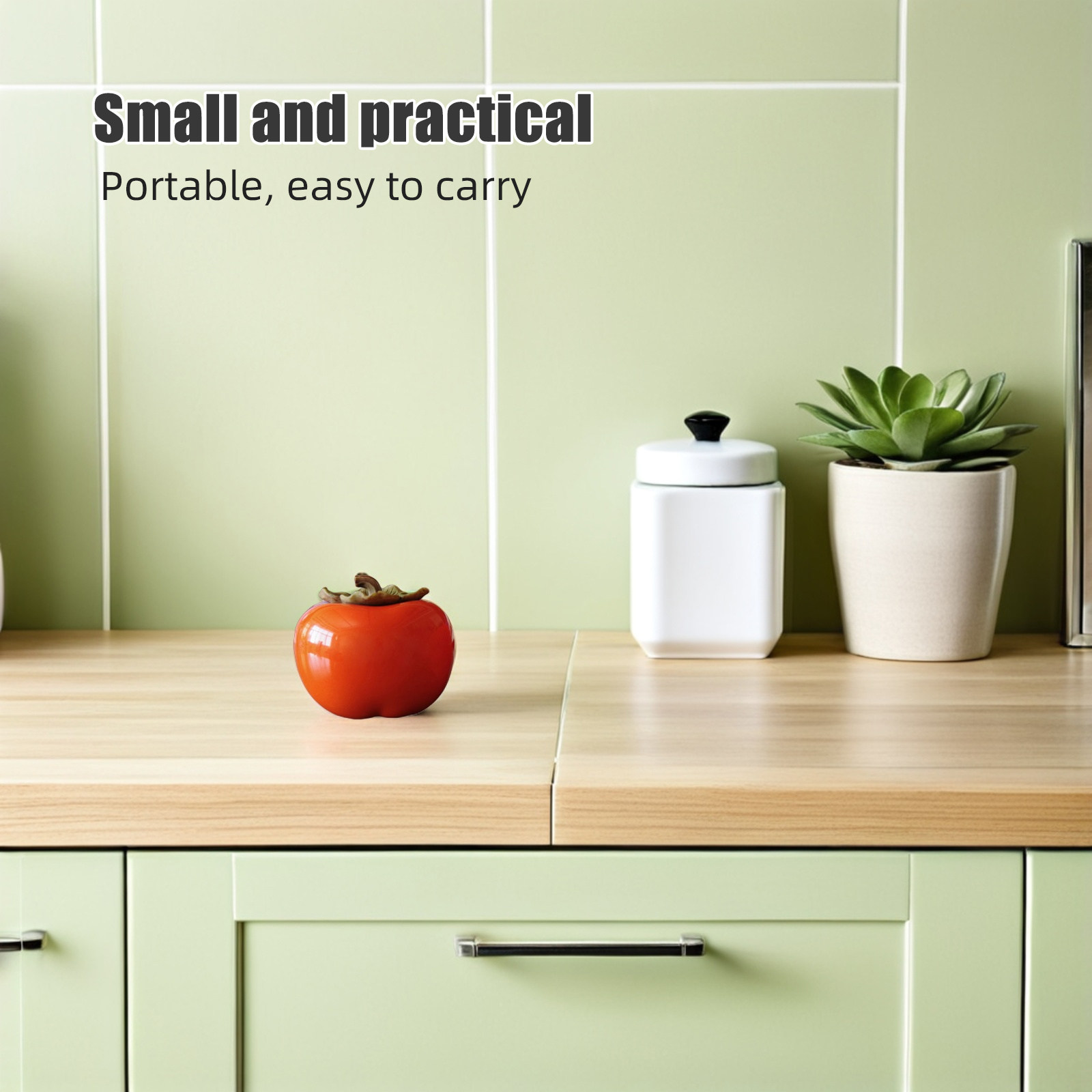 2Pcs Orange Persimmon Style Ce - Airtight Cereal Jar 评论和价格