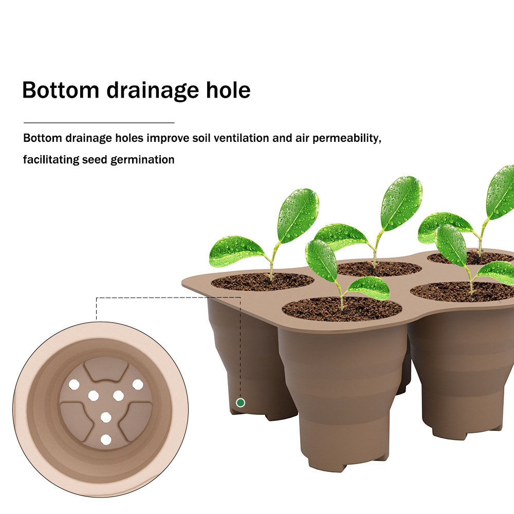 1pc 6Holes Silicone Seedling T - Food Storage Plants 评论和价格