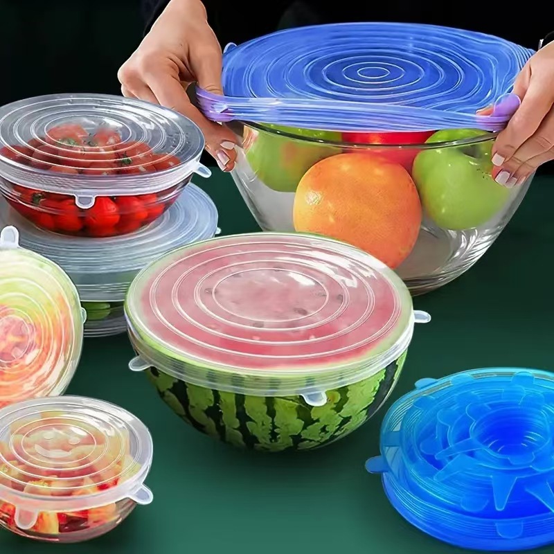 6pcs Reusable Silicone Fresh-K - Silicone Stretch Lid 评论和价格