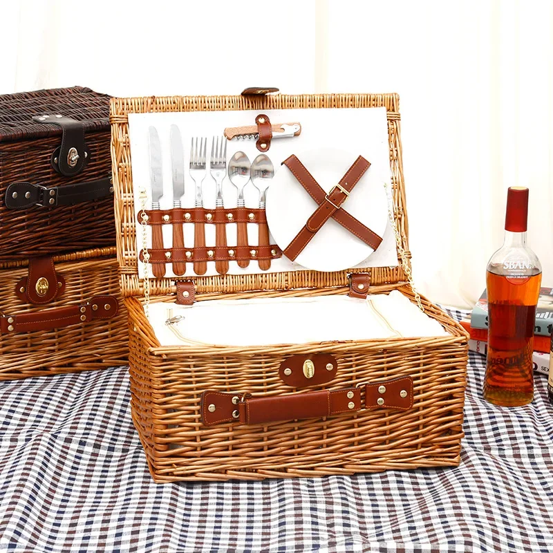 Family Outing Picnic Basket, O - Food Storage Boxes With Lids 评论和价格