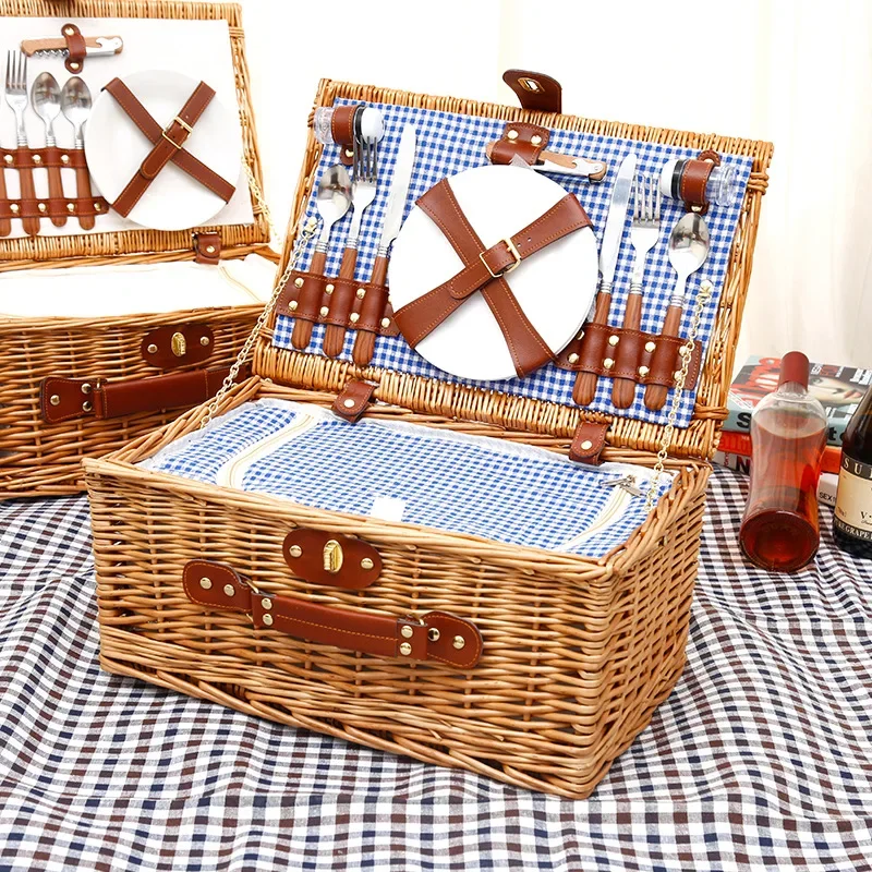 Family Outing Picnic Basket, O - Food Storage Boxes With Lids 评论和价格