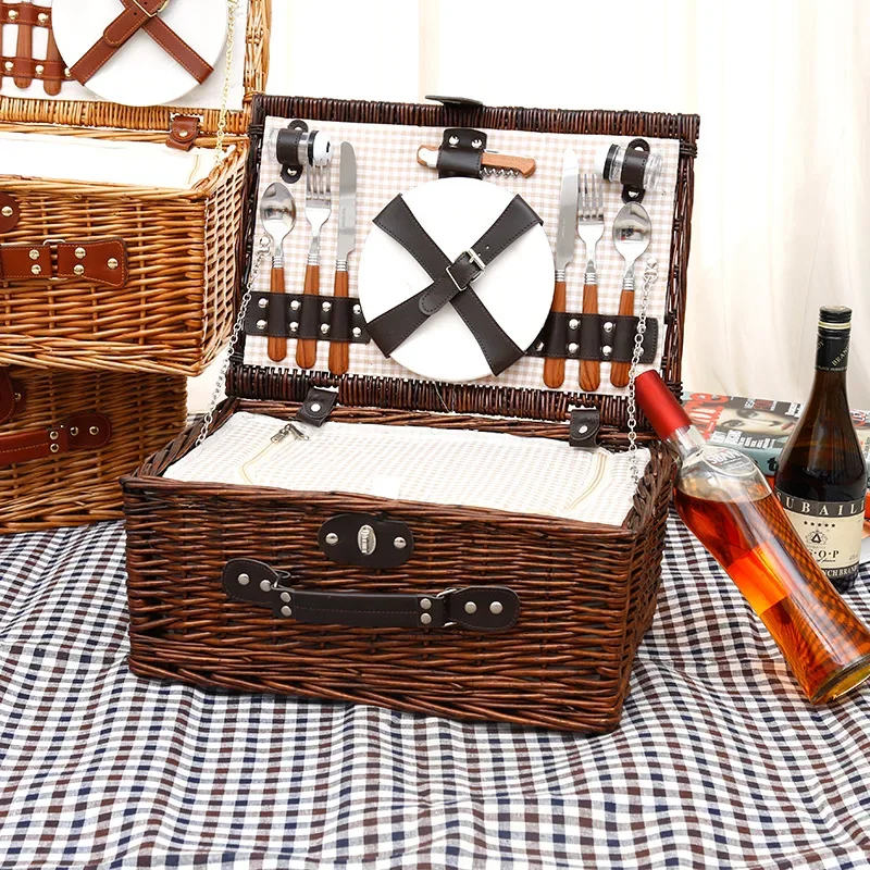 Family Outing Picnic Basket, O - Food Storage Boxes With Lids 评论和价格