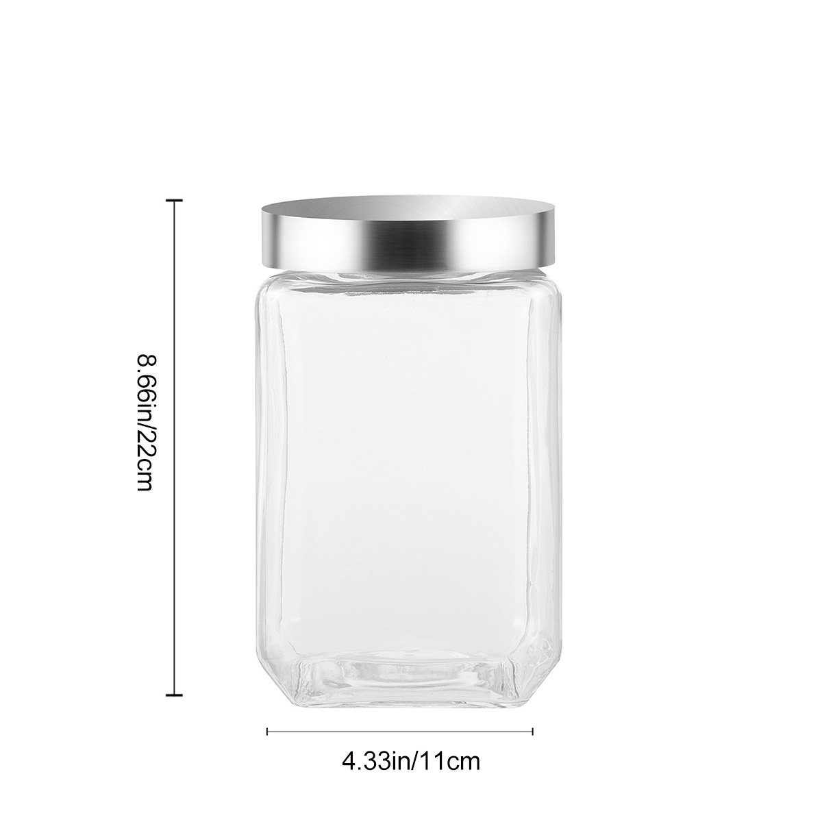 1Pcs High Borosilicate Glass S - Airtight Cereal Jar 评论和价格