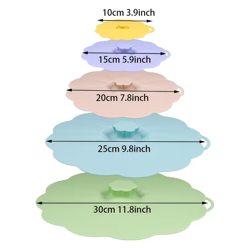 5Pcs Flower Silicone Stretch L - Silicone Stretch Lid 评论和价格