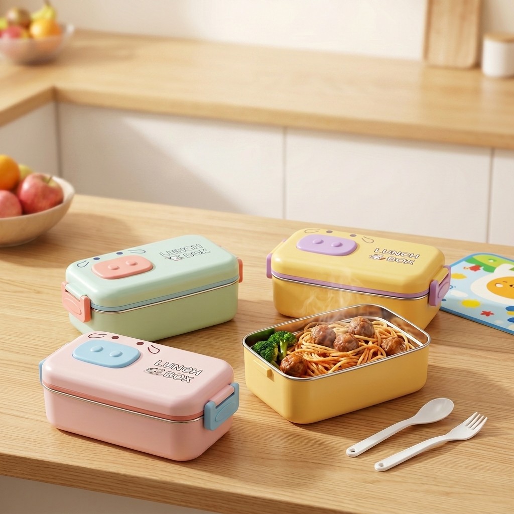 304 Stainless Steel Bento Box  - Food Storage With Dividers 评论和价格