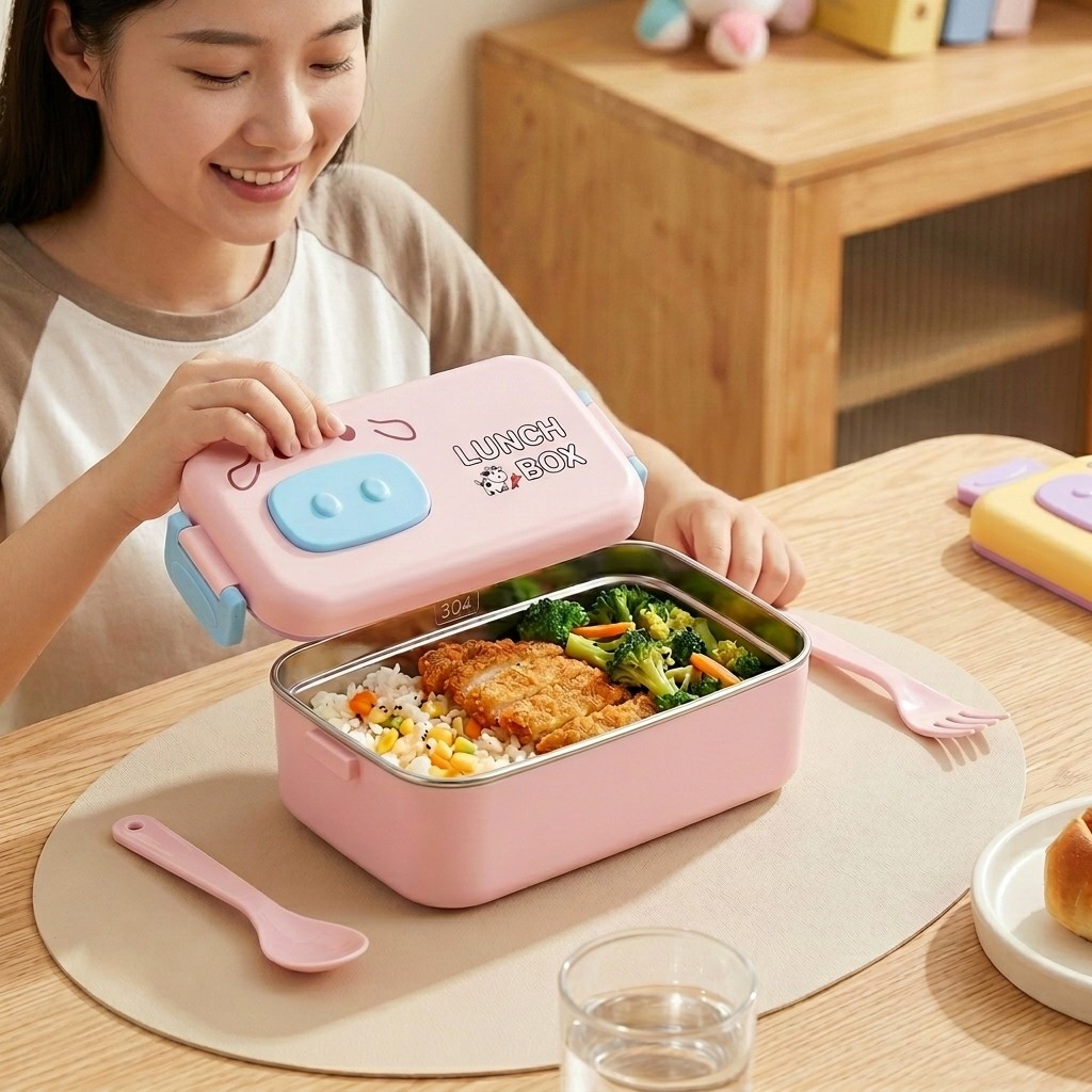 304 Stainless Steel Bento Box  - Food Storage With Dividers 评论和价格