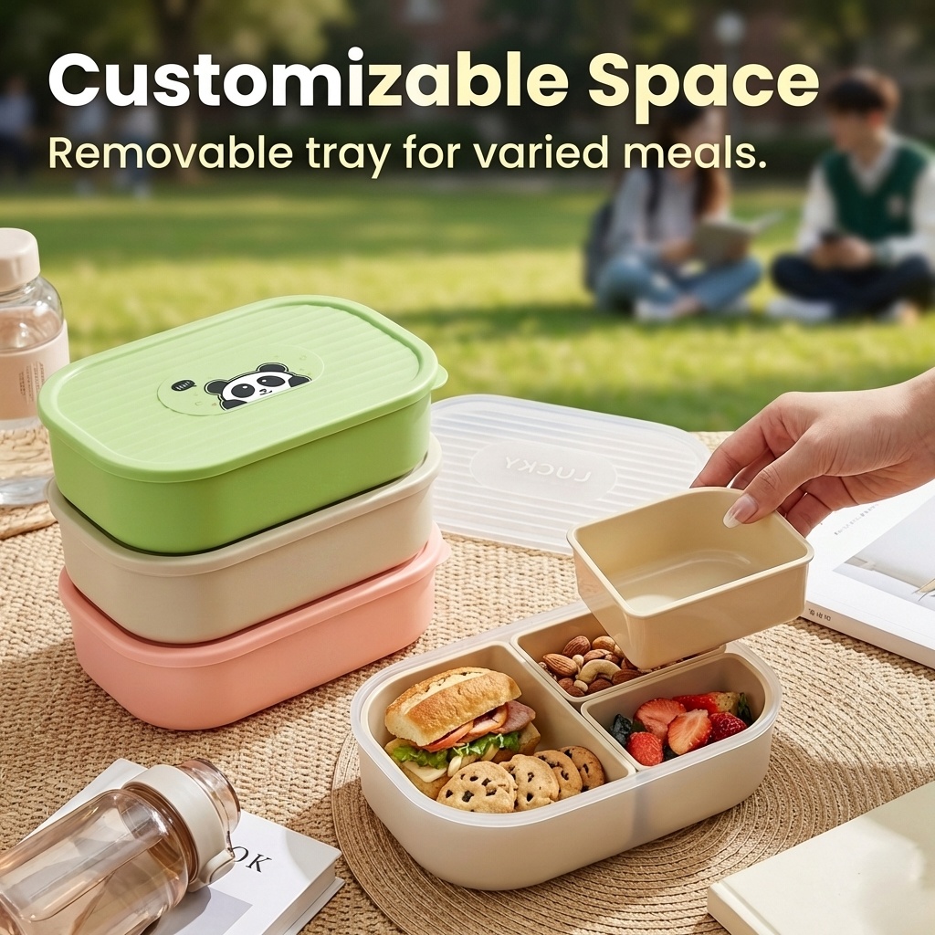 Portable Divided Plastic Lunch - Food Storage Safety 评论和价格