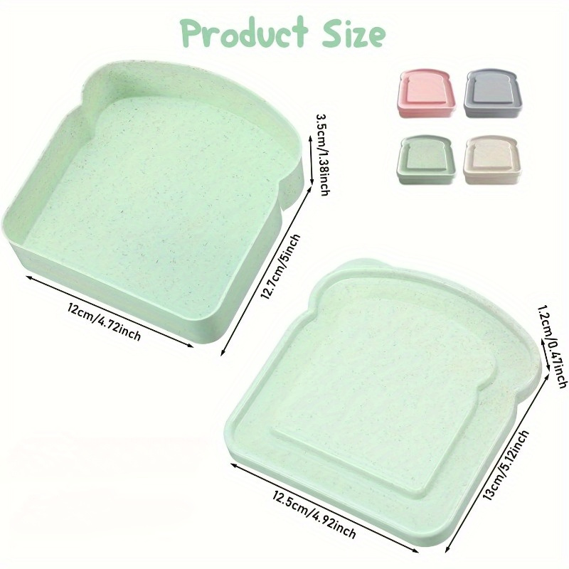 1pc Bento Boxes, Sandwich Cont - Food Storage Boxes With Lids 评论和价格