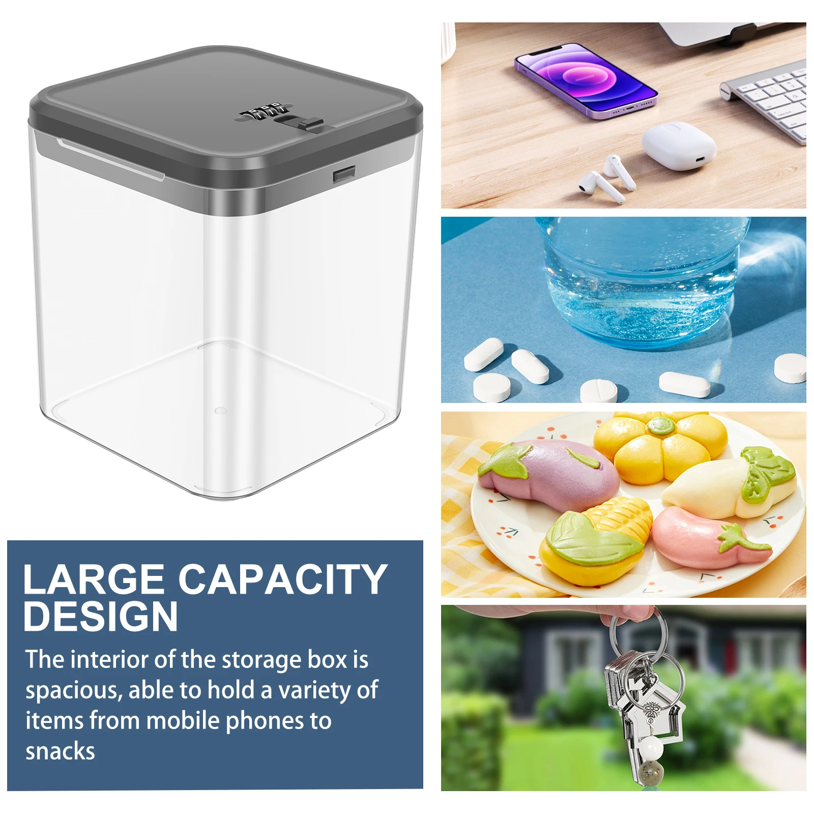 Transparent Lock Box with Pass - Food Storage Locker 评论和价格