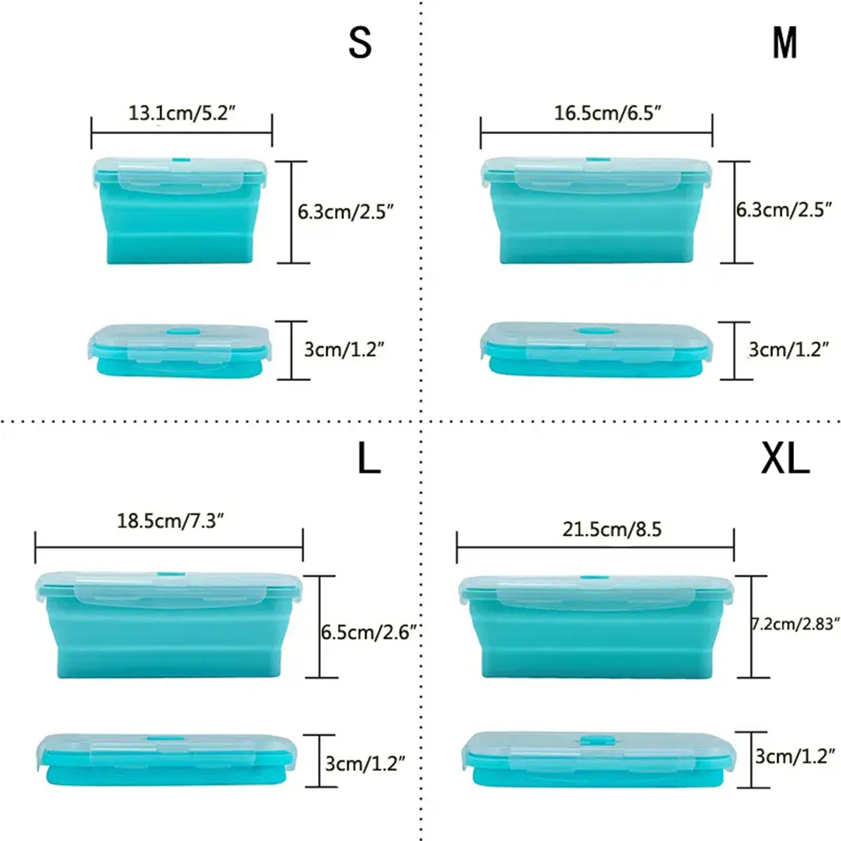Collapsible Silicone Food Stor - Food Storage Boxes With Lids 评论和价格