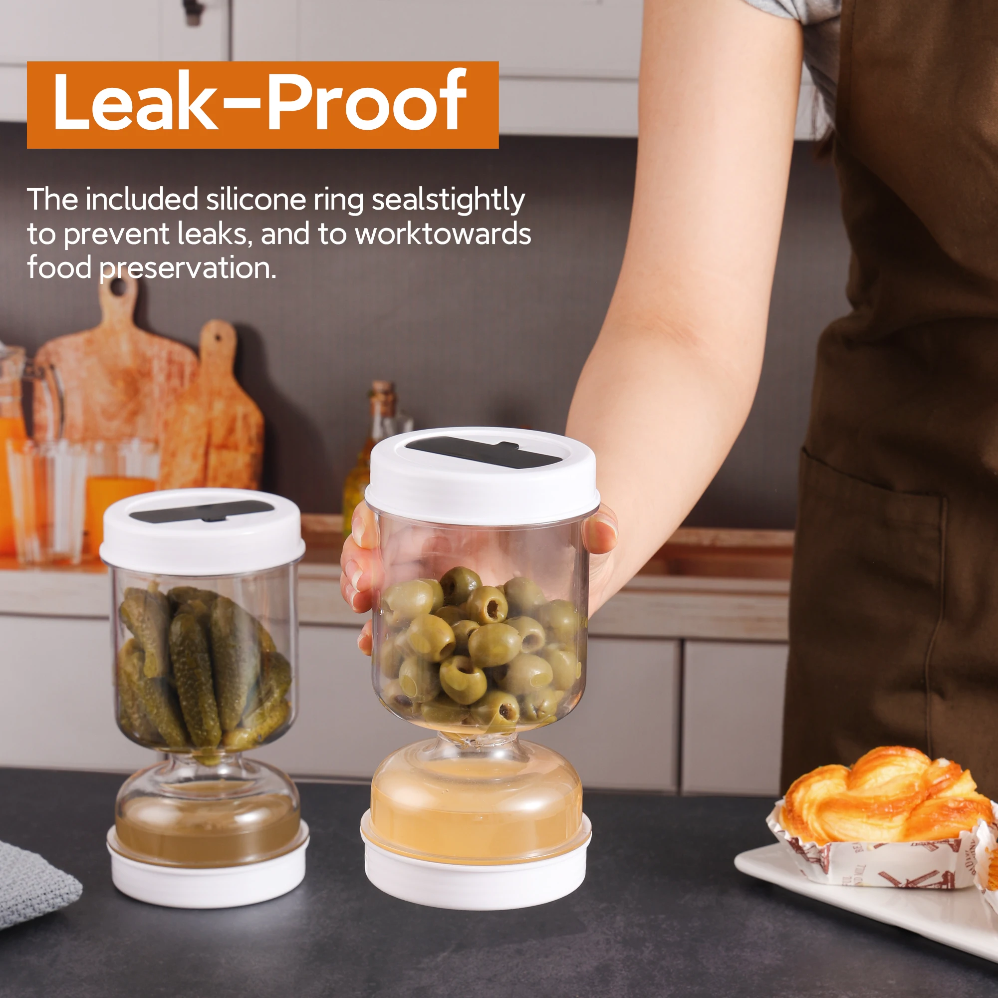 Pickles Jar With Forks Dry and - Airtight Cereal Jar 评论和价格