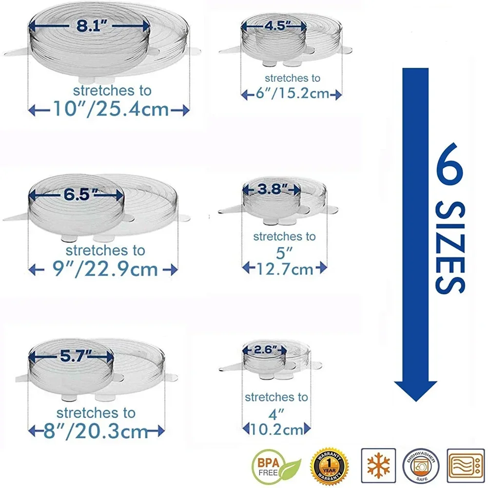 Universal For Kitchen Utensil  - Silicone Stretch Lid 评论和价格