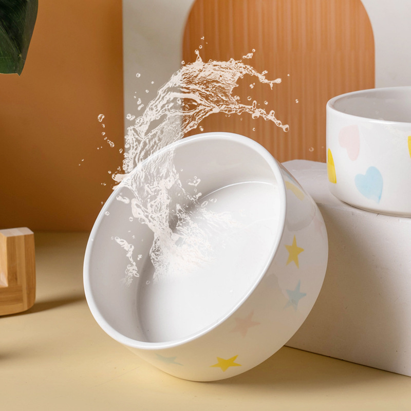 Ceramics Dog Bowl with Wood Ma - Food Storage Safety 评论和价格