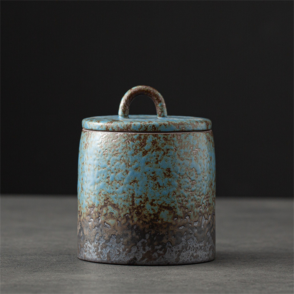 Ceramic Tea Caddy Sealed Jar S - Food Storage With Dividers 评论和价格