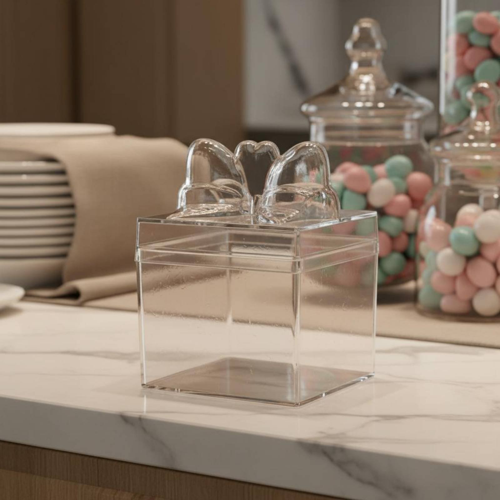 Clear Plastic Candy Box with R - Food Storage And 评论和价格