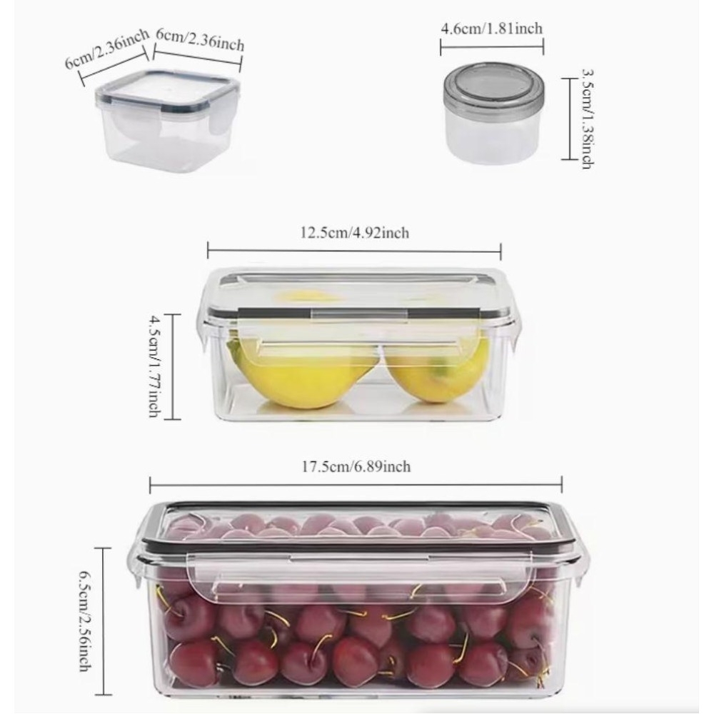 4-Piece Clear Food Storage Con - Food Storage Boxes With Lids 评论和价格