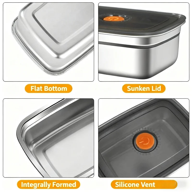 Large Capacity Stainless Steel - Food Storage Safety 评论和价格