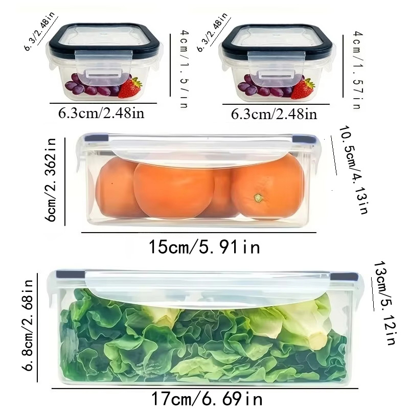 8Pcs Set Includes 4 Containers - Food Storage With Dividers 评论和价格