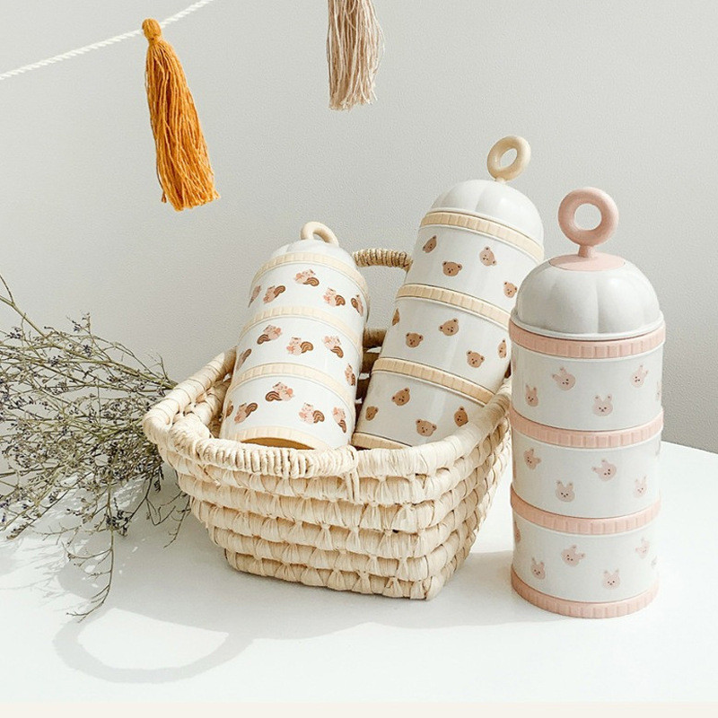 Cute Bear Milk Powder Box Baby - Food Storage Baby 评论和价格