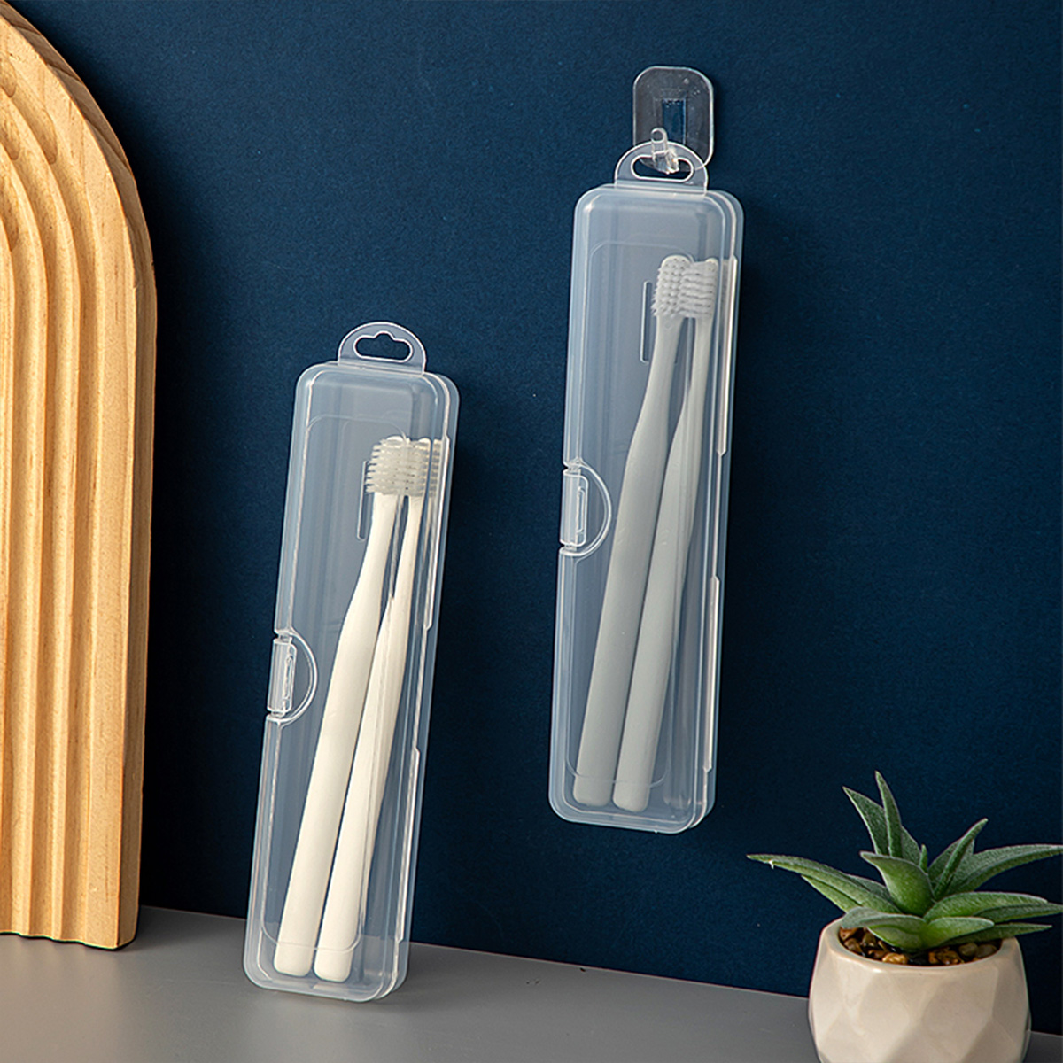 WORTHBUY Toothbrush Box Transp - Food Storage With Dividers 评论和价格