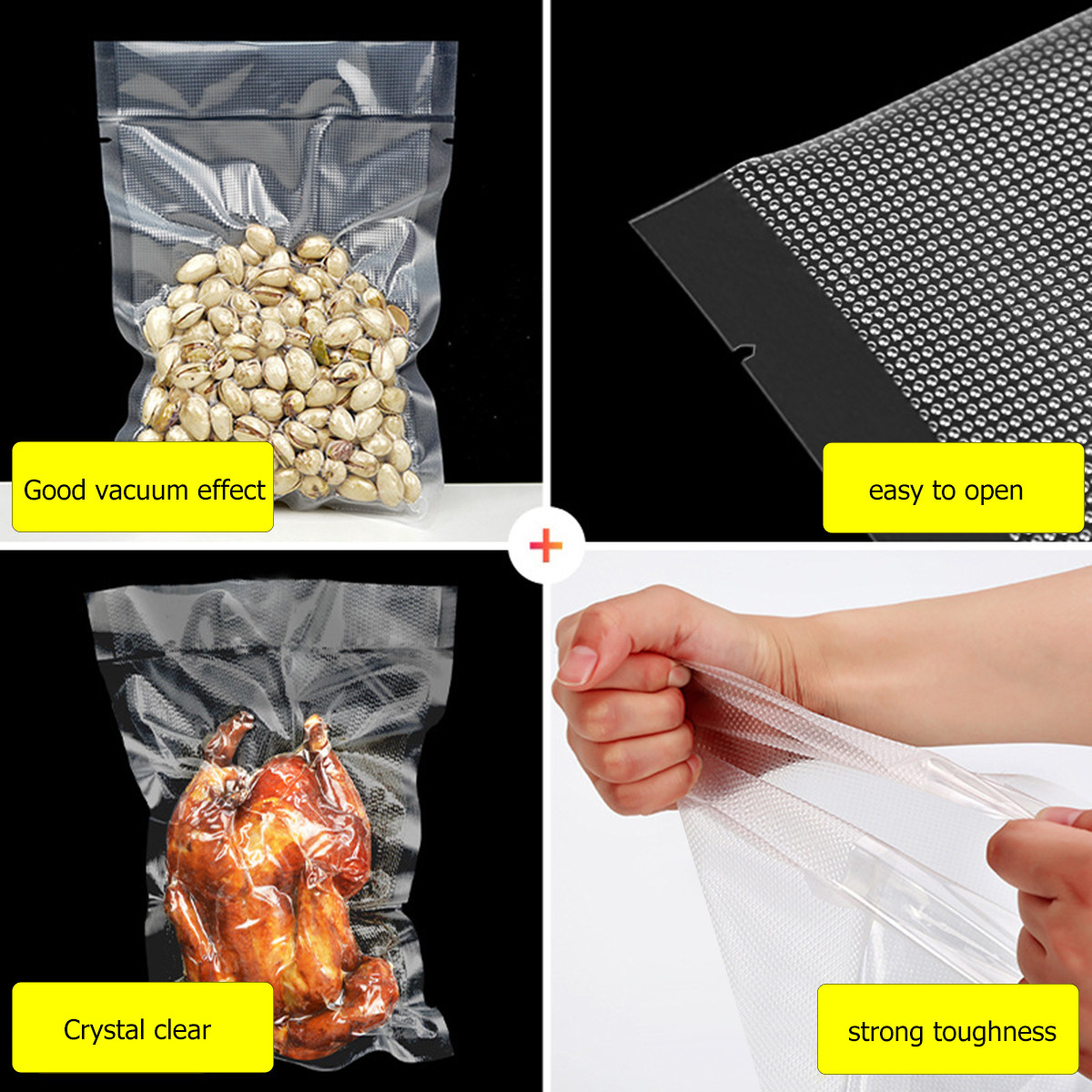 100Pcs Transparent Vacuum Seal - Food Storage And 评论和价格