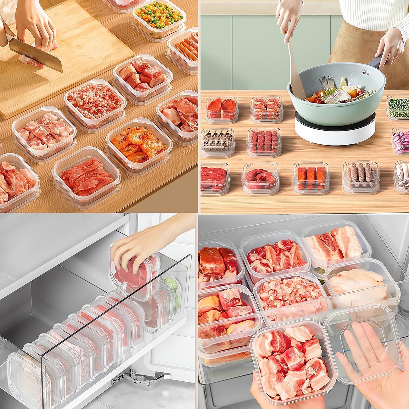 Food Grade Freezer Storage Box - Food Storage With Dividers 评论和价格