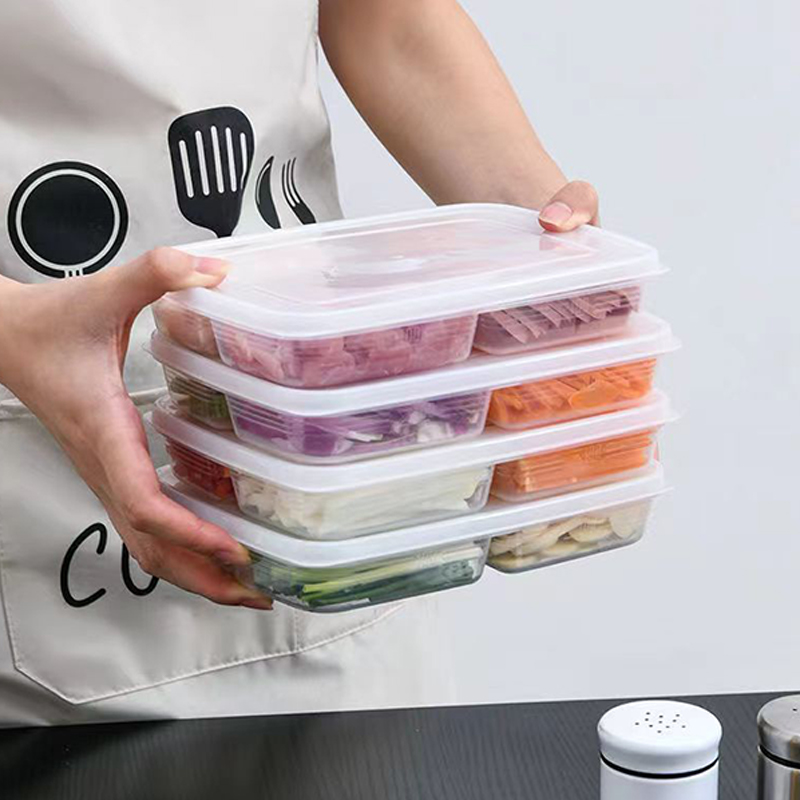New【4 Grids Plastic Storage Bo - Food Storage With Dividers 评论和价格