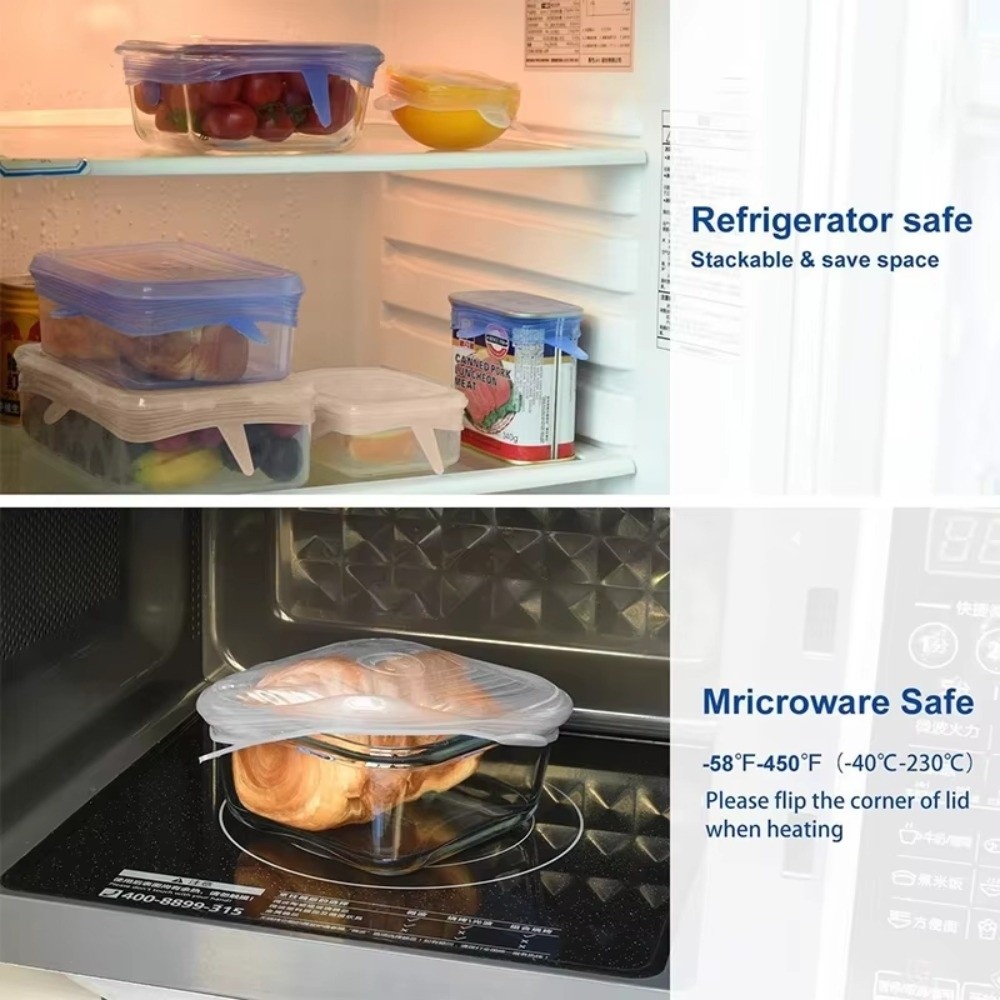 6PCS New Reusable Fresh-keepin - Silicone Stretch Lid 评论和价格