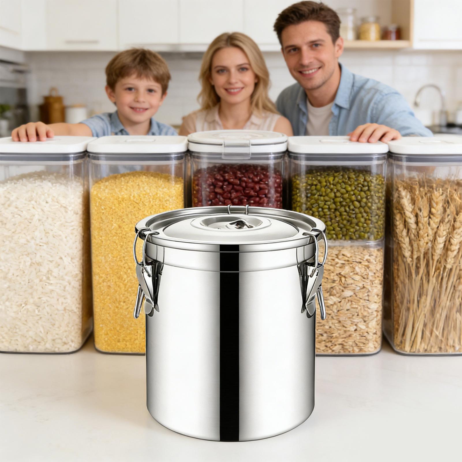 6L Stainless Steel Airtight Ja - Airtight Cereal Jar 评论和价格