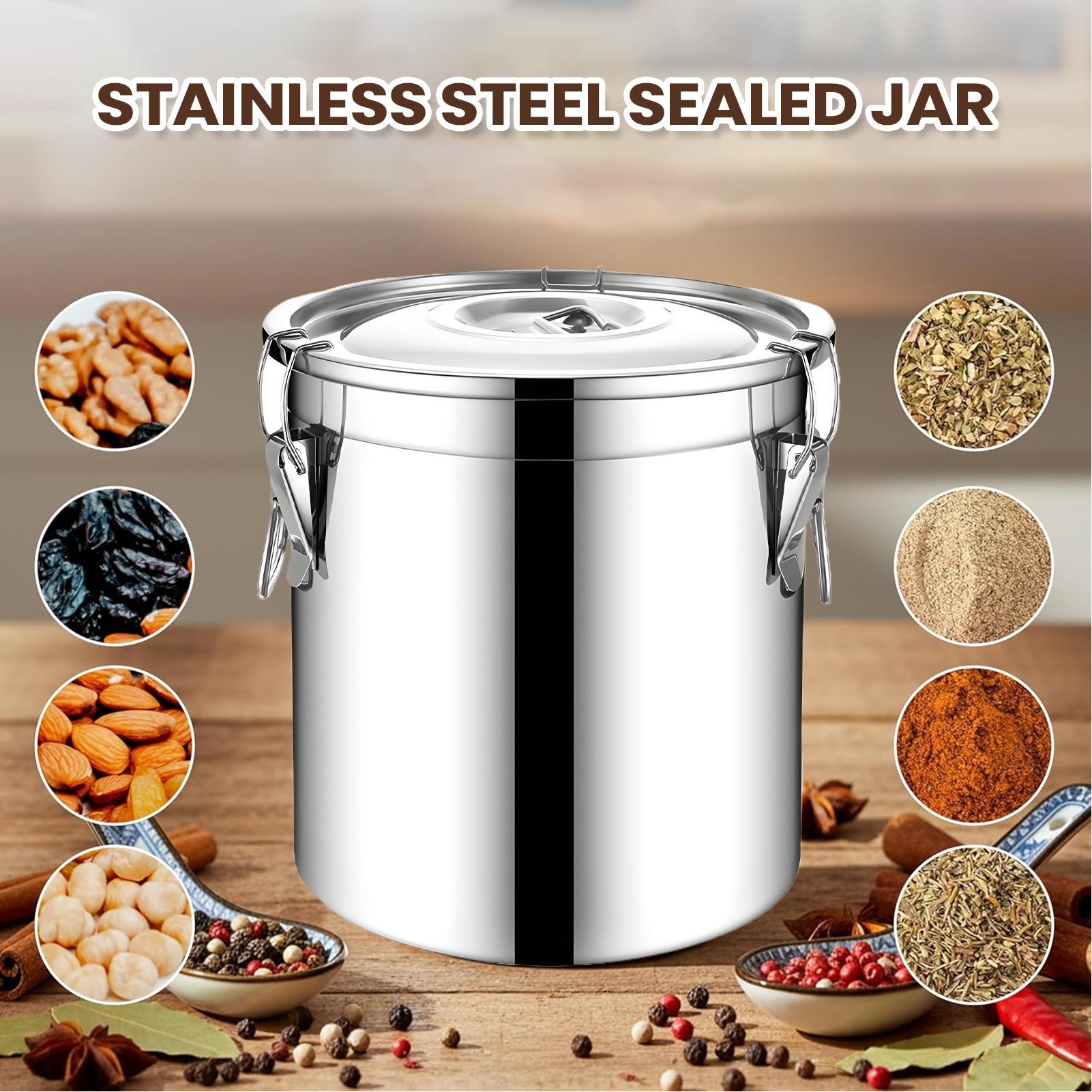 6L Stainless Steel Airtight Ja - Airtight Cereal Jar 评论和价格