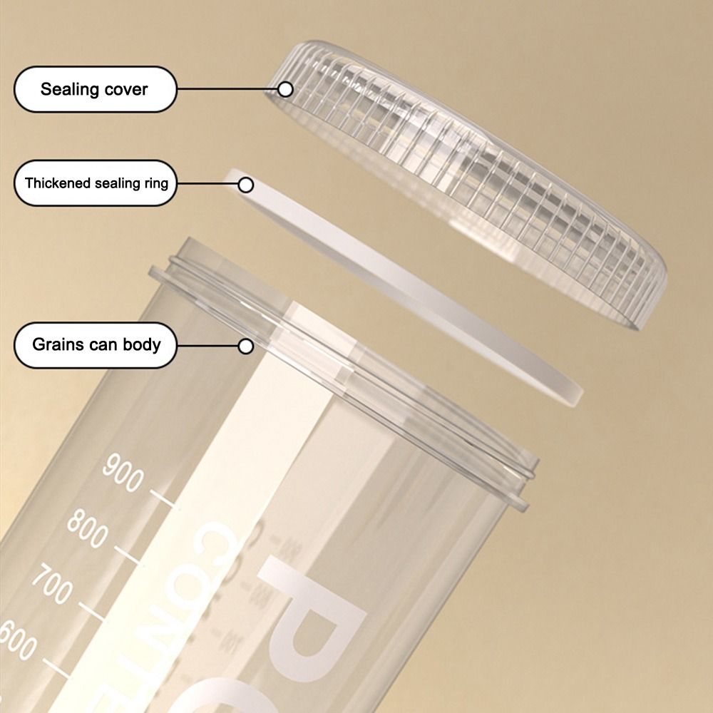 Large Capacity Kitchen Food St - Airtight Cereal Jar 评论和价格